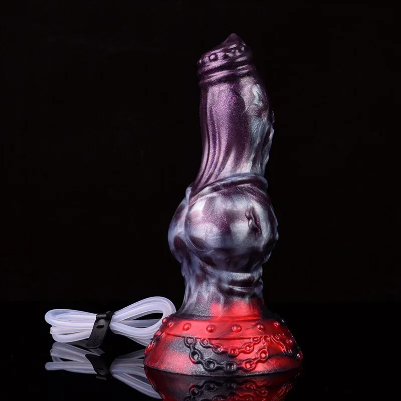 7.9 IN Ejaculating Dog Dildo Large Knot Squirting Sex Toy 5 7.9 IN Ejaculating Dog Dildo Large Knot Squirting Sex Toy 5