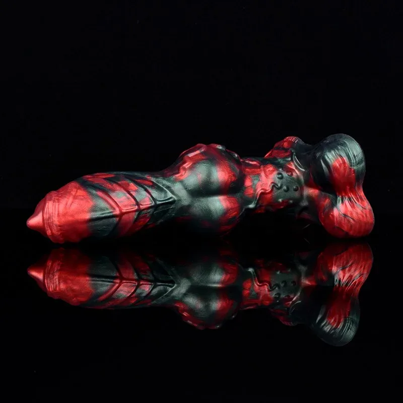 8.5 IN Big Knotted Dildo Liquid Silicone Dog Canine Penis 9 8.5 IN Big Knotted Dildo Liquid Silicone Dog Canine Penis 9