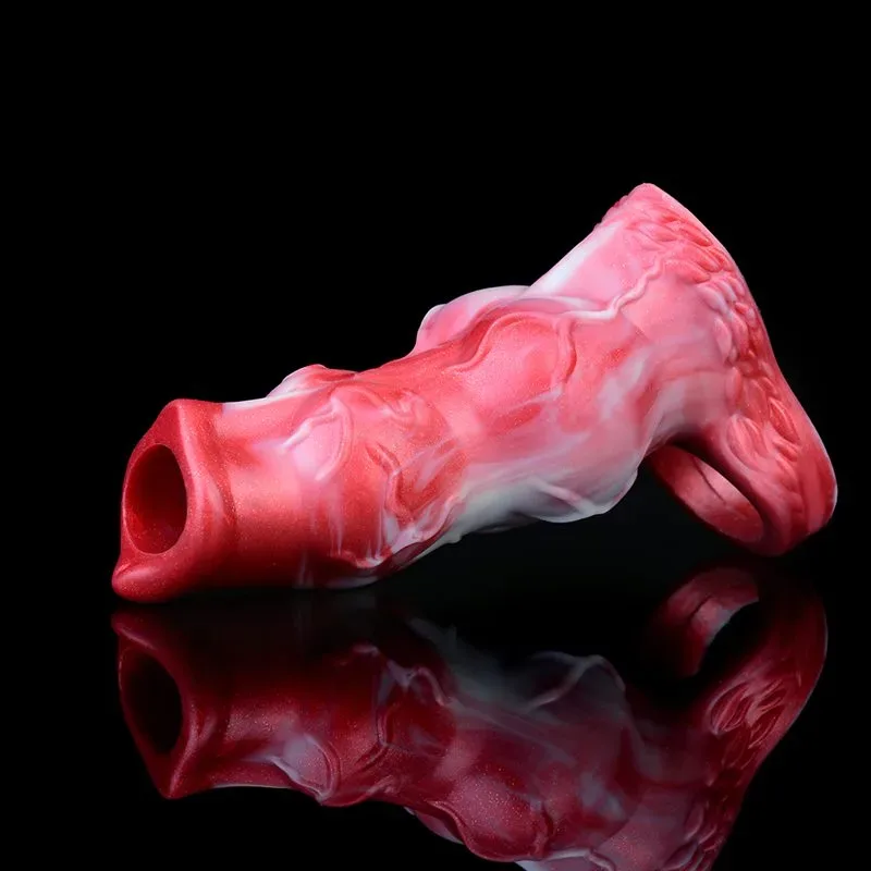 5 / 5.9 IN Ejaculating Double Knots Penis Sleeve Fantasy Cock Extender 6 5 / 5.9 IN Ejaculating Double Knots Penis Sleeve Fantasy Cock Extender 6