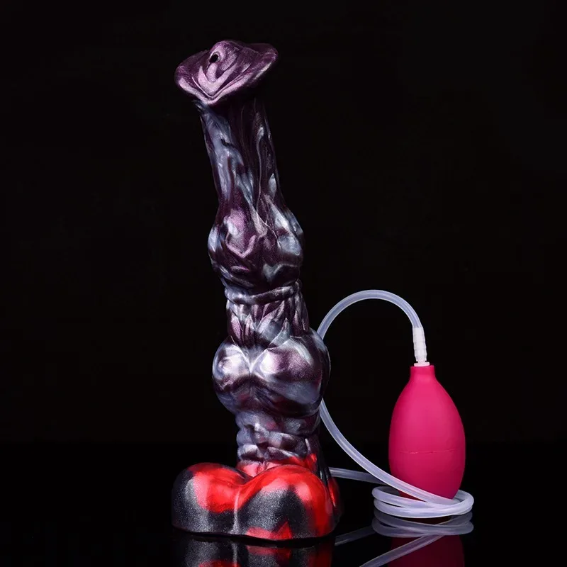 10.2 IN Ejaculating Knotted Horse Dildo Silicone Flexible Animal Penis 4 10.2 IN Ejaculating Knotted Horse Dildo Silicone Flexible Animal Penis 4