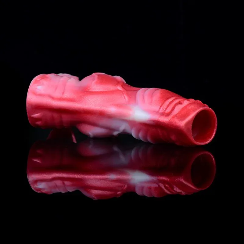 4.9 / 5.6 IN Ejaculating Fantasy Knot Sleeve Open Head Penis Extension 6 4.9 / 5.6 IN Ejaculating Fantasy Knot Sleeve Open Head Penis Extension 6