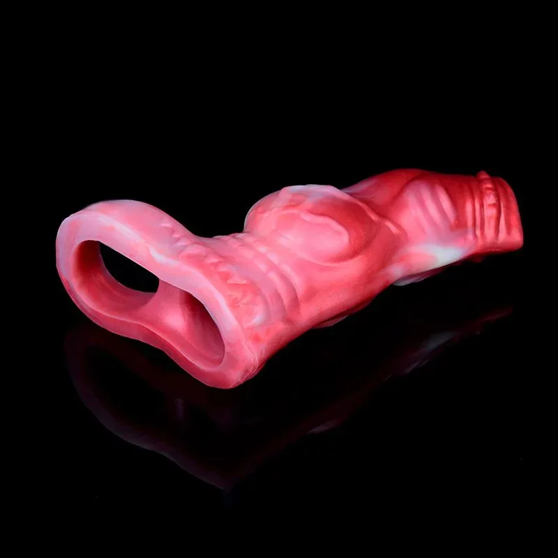 4.9 / 5.6 IN Ejaculating Fantasy Knot Sleeve Open Head Penis Extension 7 4.9 / 5.6 IN Ejaculating Fantasy Knot Sleeve Open Head Penis Extension 7