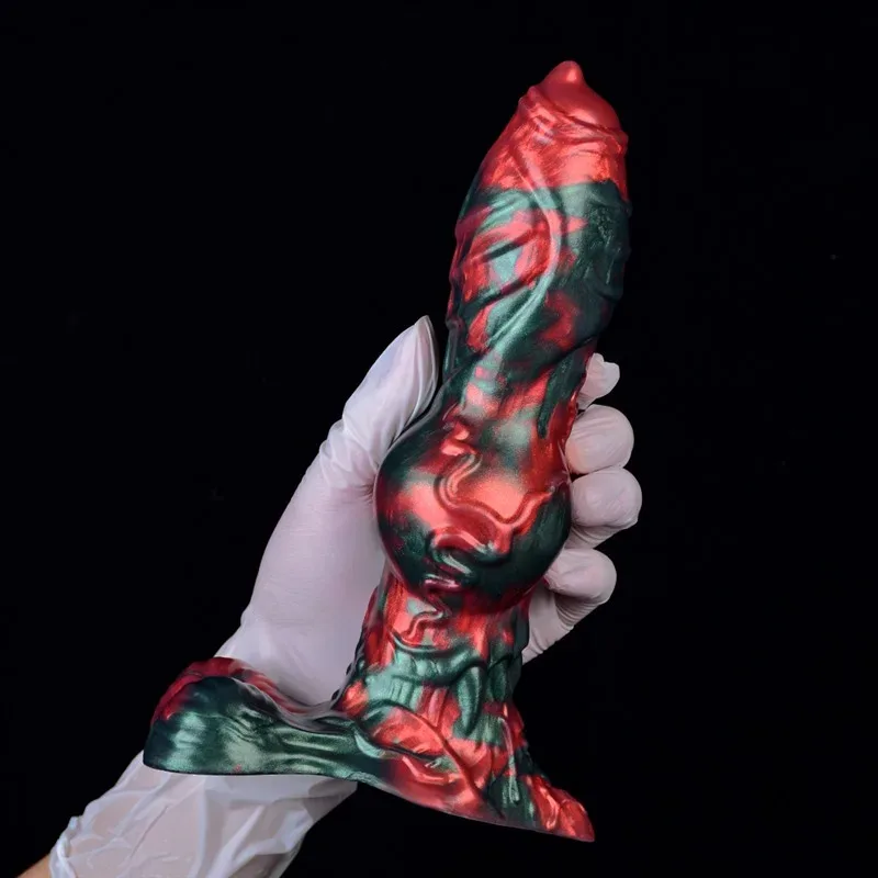 8.5 IN Big Knotted Dildo Liquid Silicone Dog Canine Penis 11 8.5 IN Big Knotted Dildo Liquid Silicone Dog Canine Penis 11