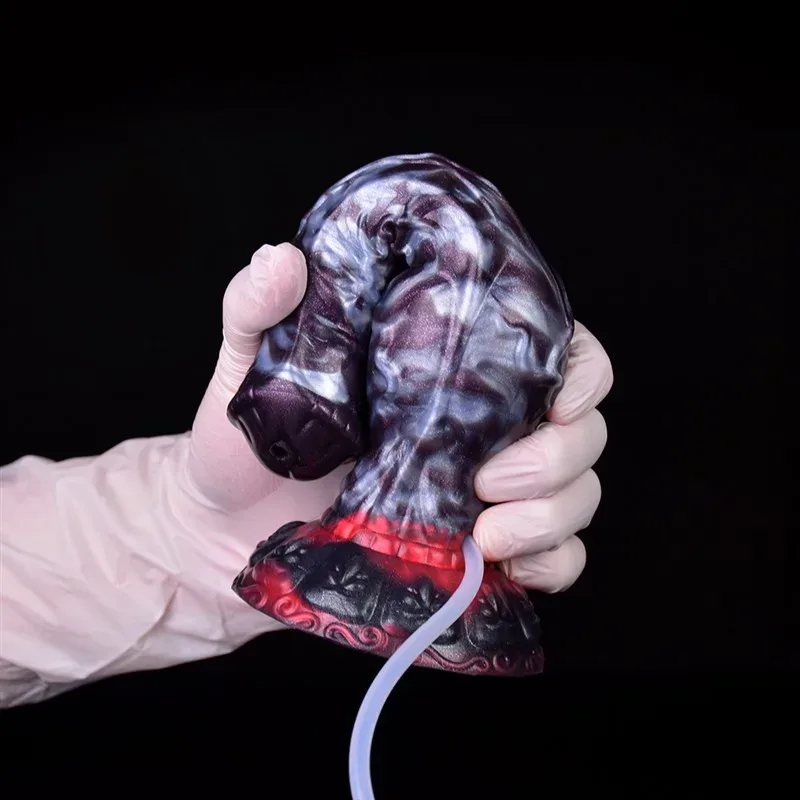 8.5 IN Ejaculating Horse Knot Dildo Silicone Equine Sex Toy 12 8.5 IN Ejaculating Horse Knot Dildo Silicone Equine Sex Toy 12