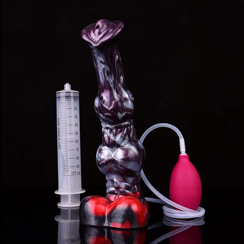10.2 IN Ejaculating Knotted Horse Dildo Silicone Flexible Animal Penis 2 10.2 IN Ejaculating Knotted Horse Dildo Silicone Flexible Animal Penis 2