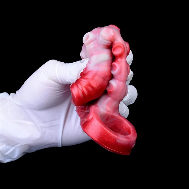 4.9 / 5.5 IN Ejaculating Tentacle Penis Extension Silicone Cock Sleeve 8 4.9 / 5.5 IN Ejaculating Tentacle Penis Extension Silicone Cock Sleeve 8