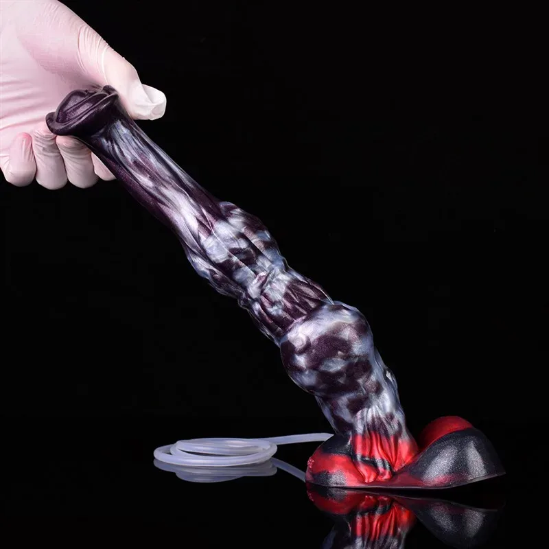 10.2 IN Ejaculating Knotted Horse Dildo Silicone Flexible Animal Penis 13 10.2 IN Ejaculating Knotted Horse Dildo Silicone Flexible Animal Penis 13