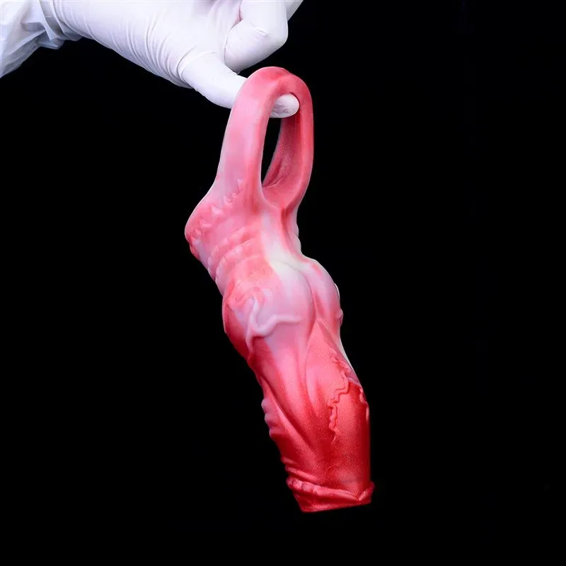 4.9 / 5.6 IN Ejaculating Fantasy Knot Sleeve Open Head Penis Extension 8 4.9 / 5.6 IN Ejaculating Fantasy Knot Sleeve Open Head Penis Extension 8