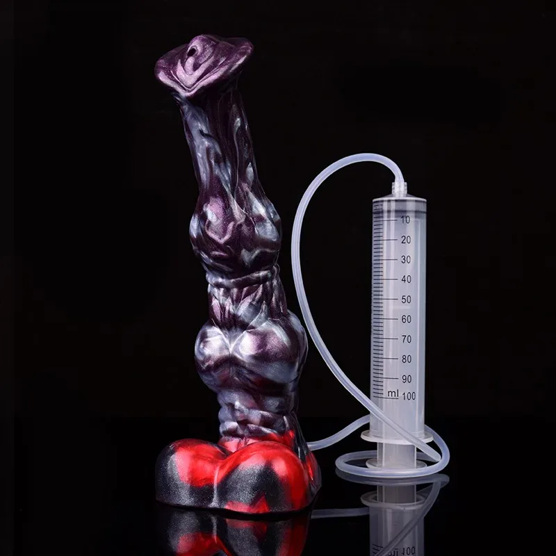 10.2 IN Ejaculating Knotted Horse Dildo Silicone Flexible Animal Penis 3 10.2 IN Ejaculating Knotted Horse Dildo Silicone Flexible Animal Penis 3