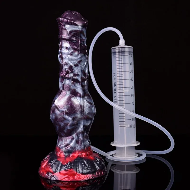 8.5 IN Ejaculating Horse Knot Dildo Silicone Equine Sex Toy 4 8.5 IN Ejaculating Horse Knot Dildo Silicone Equine Sex Toy 4