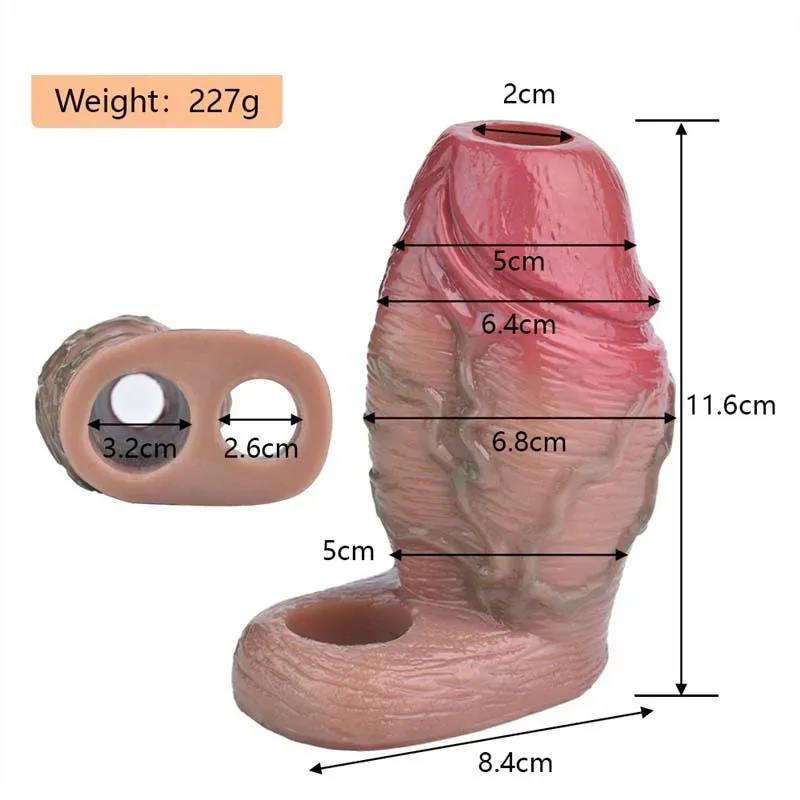 4.5 IN Cock Sleeve Thick Open Head Best Silicone Penis Extension 1 4.5 IN Cock Sleeve Thick Open Head Best Silicone Penis Extension 1
