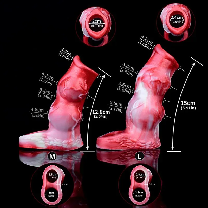 5 / 5.9 IN Ejaculating Double Knots Penis Sleeve Fantasy Cock Extender 1 5 / 5.9 IN Ejaculating Double Knots Penis Sleeve Fantasy Cock Extender 1