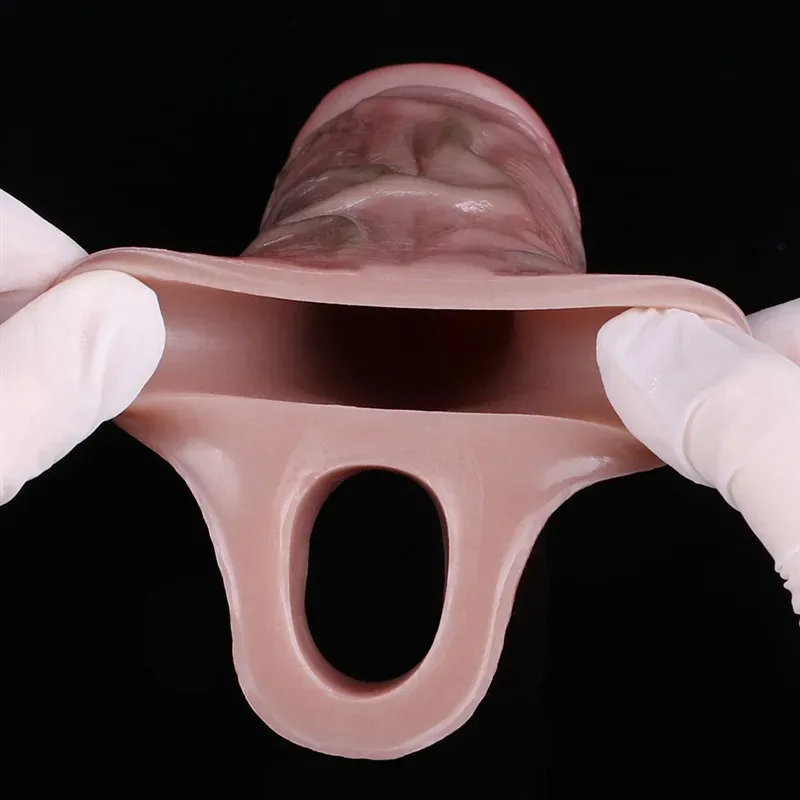 6.2 IN Realistic Silicone Penis Extender Soft Cock Sheath 11 6.2 IN Realistic Silicone Penis Extender Soft Cock Sheath 11