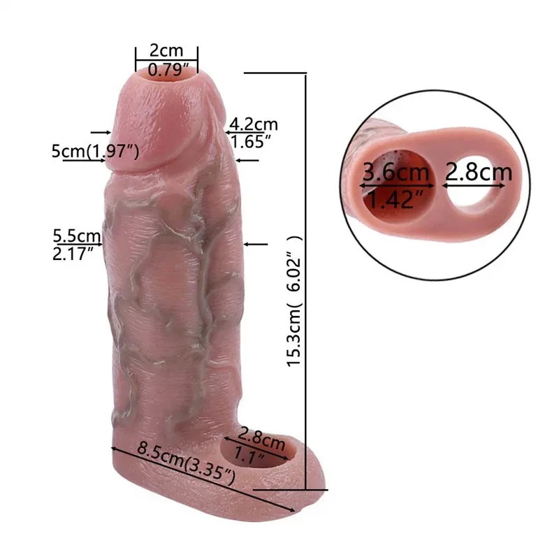 6 IN Open Tip Textured Cock Sleeve Soft Penis Extension 1 6 IN Open Tip Textured Cock Sleeve Soft Penis Extension 1