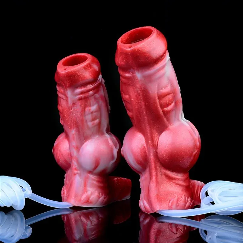 4.9 / 5.8 IN Cumming Ejaculating Big Knot Sleeve Silicone Penis Sheath 13 4.9 / 5.8 IN Cumming Ejaculating Big Knot Sleeve Silicone Penis Sheath 13