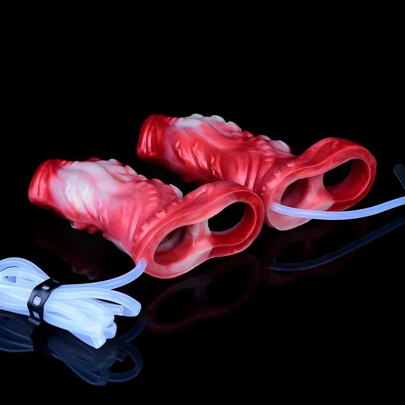 4.9 / 5.5 IN Ejaculating Tentacle Penis Extension Silicone Cock Sleeve 15 4.9 / 5.5 IN Ejaculating Tentacle Penis Extension Silicone Cock Sleeve 15