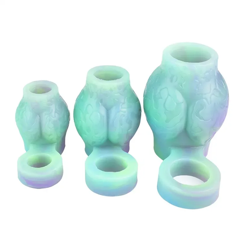 Glow-In-The-Dark Knot Cock Ring Fantasy Penis Sheath - Image 1