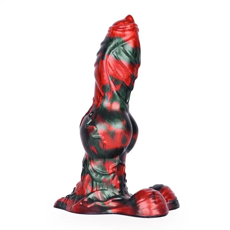 8.5 IN Big Knotted Dildo Liquid Silicone Dog Canine Penis - Image 1