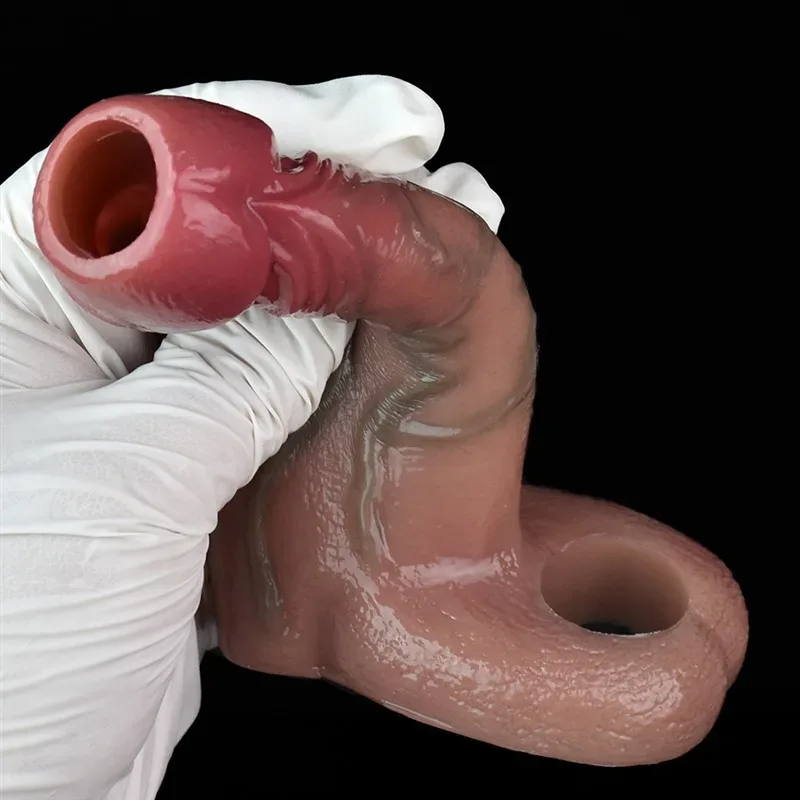 4.9 IN Real Feel Penis Extension Soft Silicone Men Cock Sheath 8 4.9 IN Real Feel Penis Extension Soft Silicone Men Cock Sheath 8