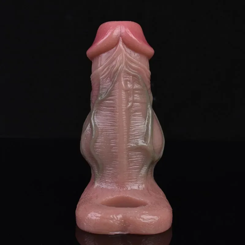 5.3 IN Knot Cock Sleeve Silicone Realistic Penis Sheath 4 5.3 IN Knot Cock Sleeve Silicone Realistic Penis Sheath 4