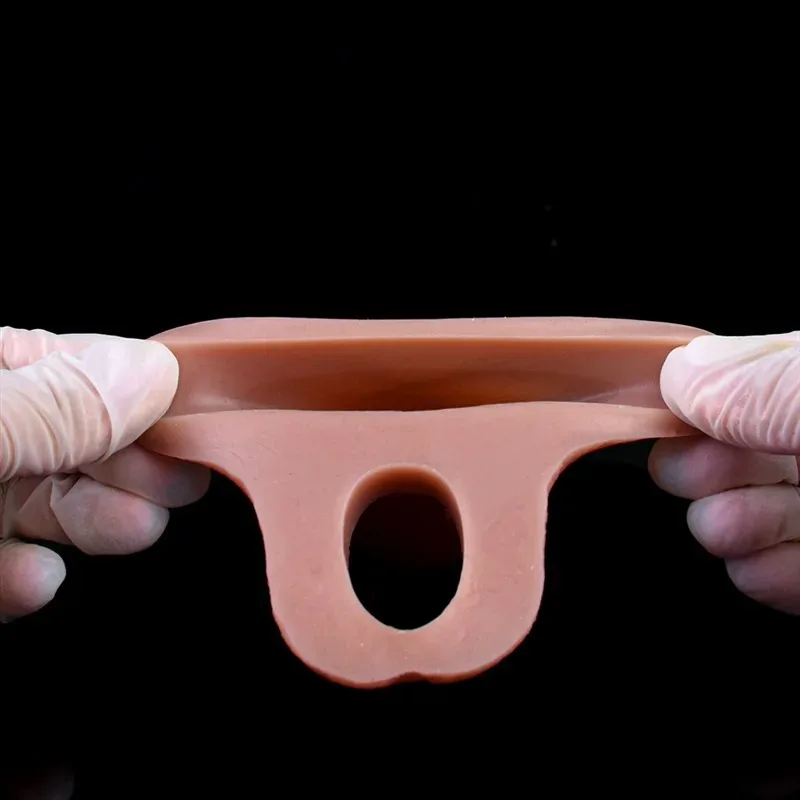 4.8 IN Open Head Realistic Penis Sheath Soft Silicone Cock Sleeve 11 4.8 IN Open Head Realistic Penis Sheath Soft Silicone Cock Sleeve 11