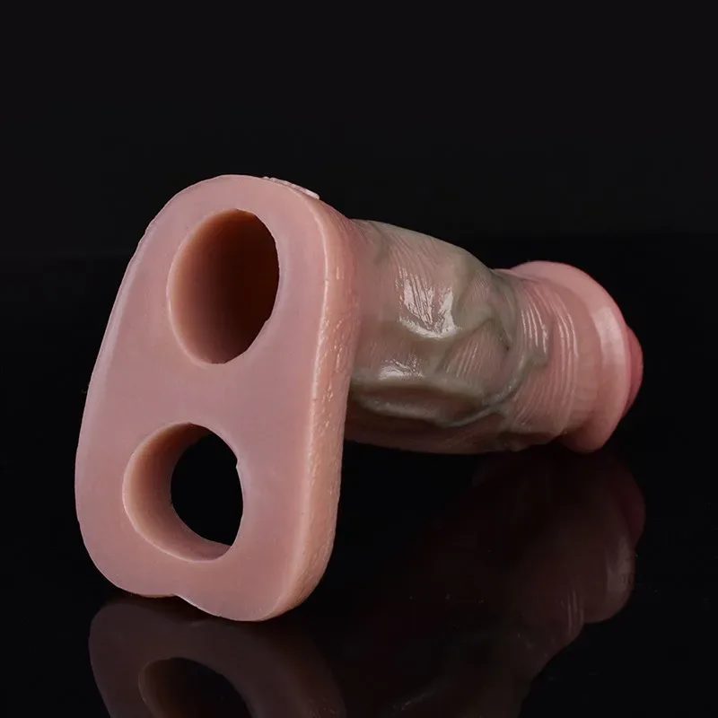 5.3 IN Knot Cock Sleeve Silicone Realistic Penis Sheath 7 5.3 IN Knot Cock Sleeve Silicone Realistic Penis Sheath 7