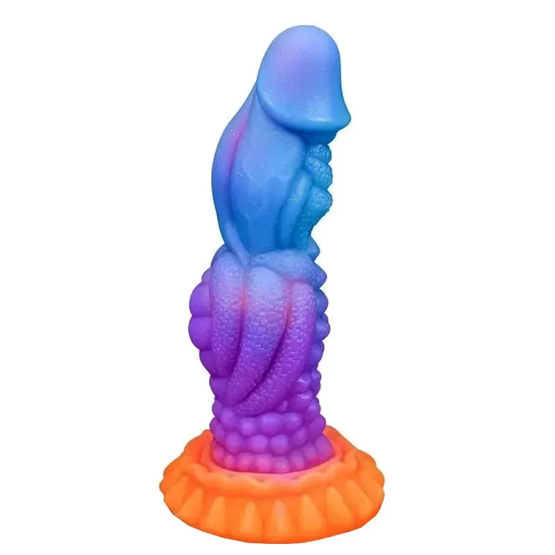 8.5 Inch Glow in the Dark Dragon Knot Dildo Real Feeling Exotic Sex Toy - Image 1