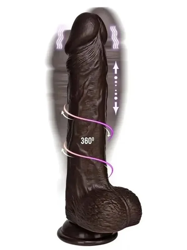07 8.5 IN Warming Thrusting Vibrating Rotating Silicone Dildo - Image 1