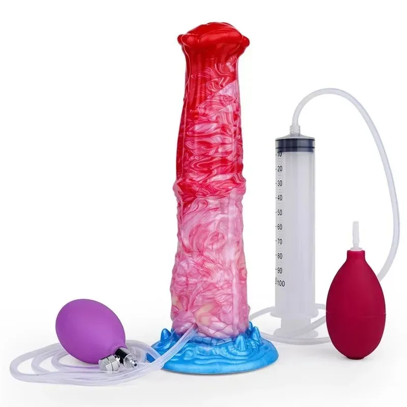 10 Inch Big Horse Ejaculating and Inflatable Dildo Silicone Animal Cock (18) 10 Inch Big Horse Ejaculating and Inflatable Dildo Silicone Animal Cock - Image 1