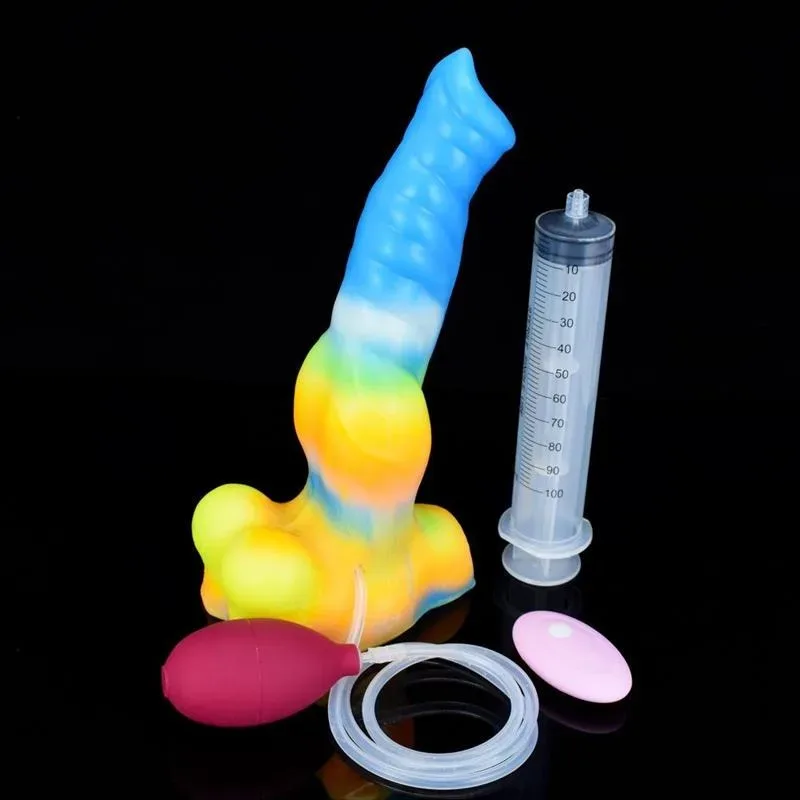 10 Inch Ejaculating Vibrating Dog Dildo With Balls Luminous Squirting Animal Penis 2 10 Inch Ejaculating Vibrating Dog Dildo With Balls Luminous Squirting Animal Penis 2