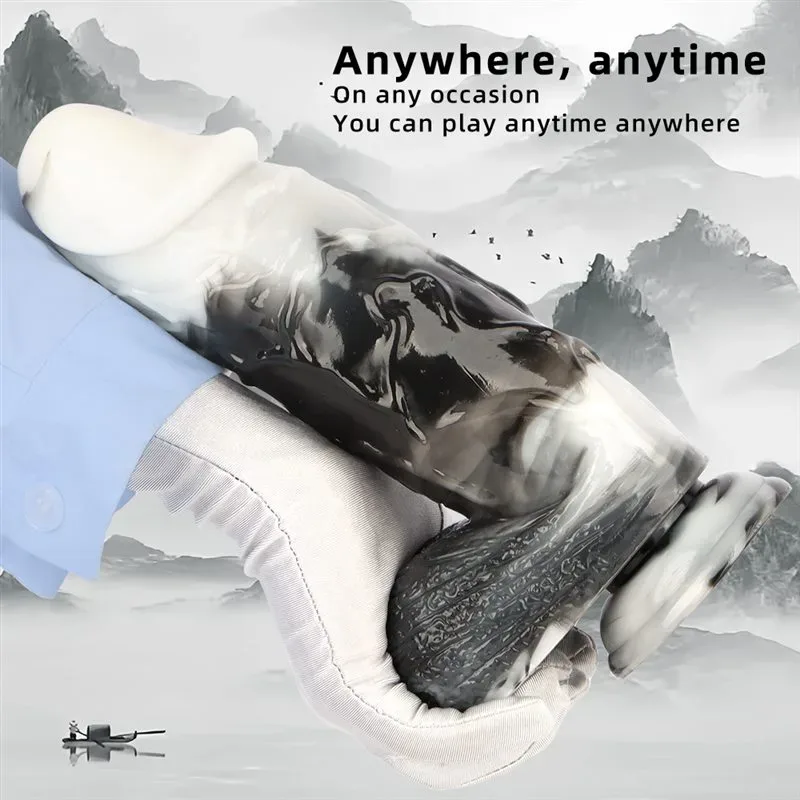 10 Inch Long 2.5 Inch Wide Large Thickness Black-and-White PVC Dildo 6 10 Inch Long 2.5 Inch Wide Large Thickness Black-and-White PVC Dildo 6