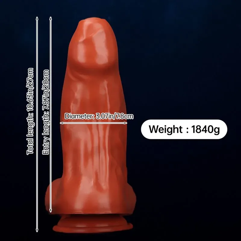 10.5 IN Long 3 IN Wide Large Thickness PVC Suciton Cup Uncut Dildo 1 10.5 IN Long 3 IN Wide Large Thickness PVC Suciton Cup Uncut Dildo 1
