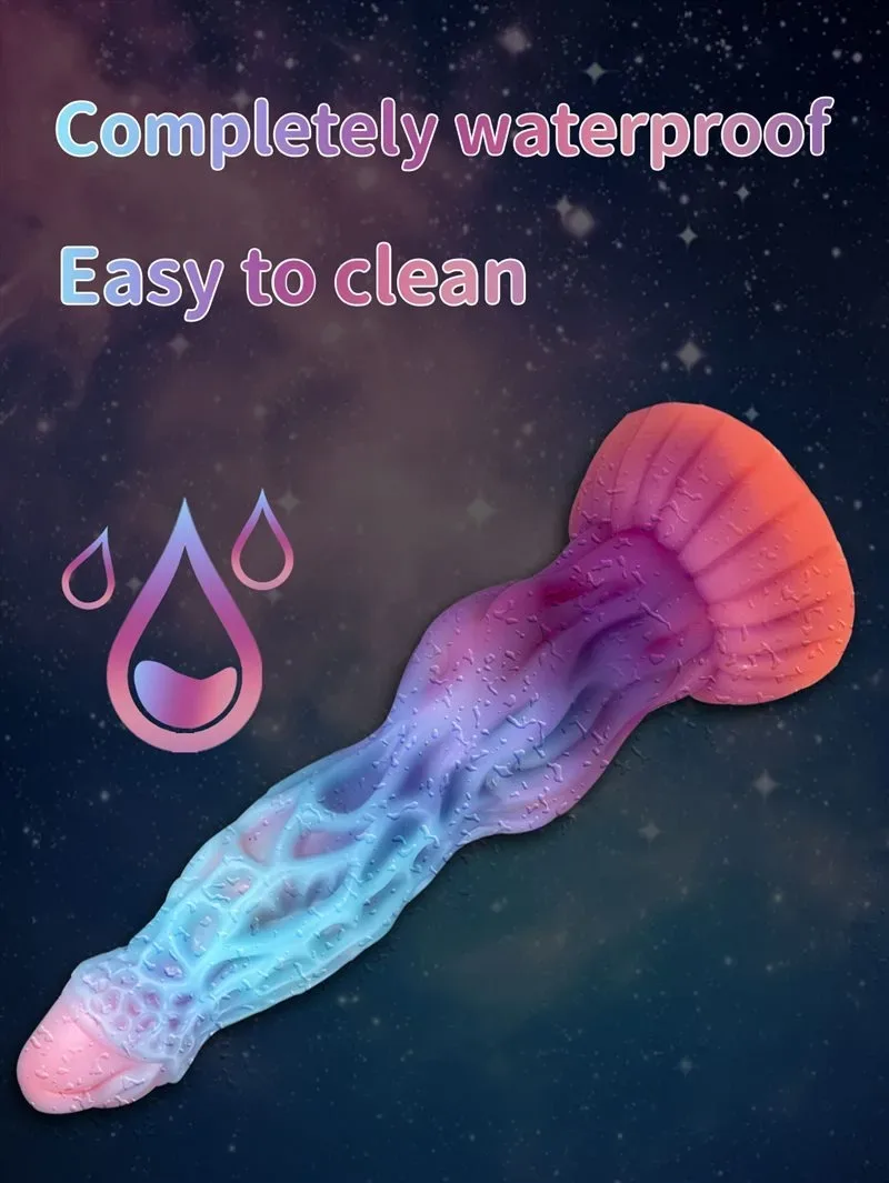 10.5 Inch Glow In The Dark Unique Dildo Fantasy Knot Anal Toy 5 10.5 Inch Glow In The Dark Unique Dildo Fantasy Knot Anal Toy 5