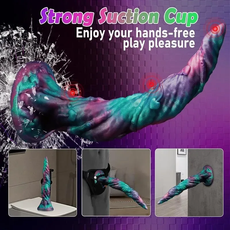 10.5 Inch Long Thin Flexible Fantasy Alien Anal Stretching Dildo 4 10.5 Inch Long Thin Flexible Fantasy Alien Anal Stretching Dildo 4