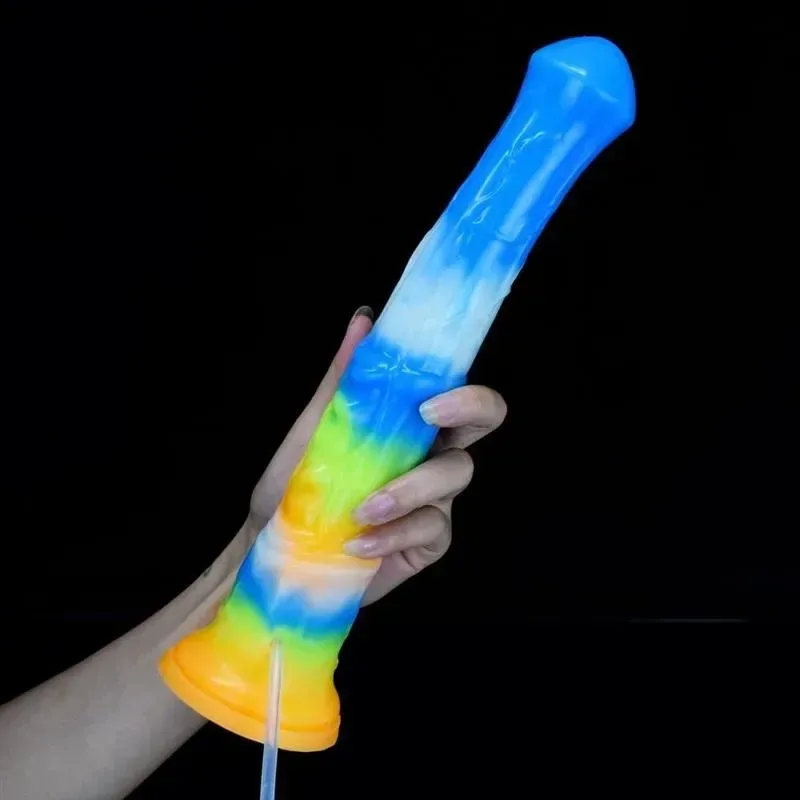 11.5 Inch Vibrating Ejaculating Horse Dildo Fantasy Luminous Animal Penis 7 11.5 Inch Vibrating Ejaculating Horse Dildo Fantasy Luminous Animal Penis 7