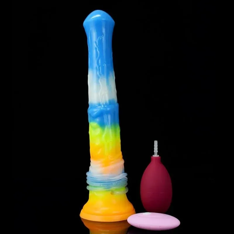 11.5 Inch Vibrating Ejaculating Horse Dildo Fantasy Luminous Animal Penis 4 11.5 Inch Vibrating Ejaculating Horse Dildo Fantasy Luminous Animal Penis 4