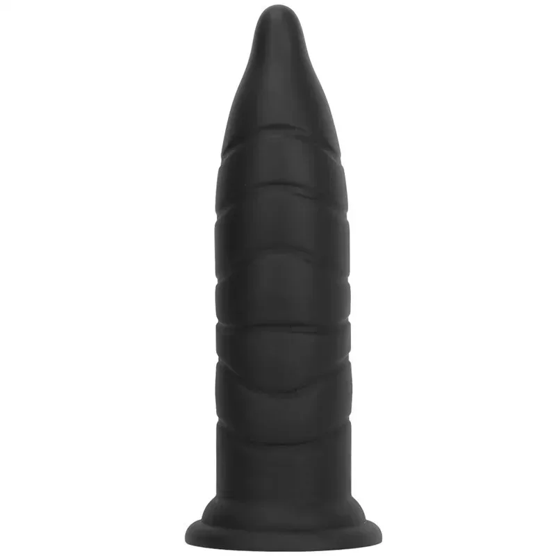 14 Inch Huge Black Tapered Anal Dildo Liquid Silicone Butt Plug - Image 1
