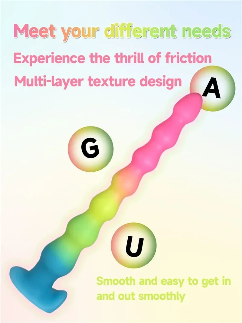 14 Inch Long Flexible Luminous Anal Beads Dildo Plug Toy 5 14 Inch Long Flexible Luminous Anal Beads Dildo Plug Toy 5