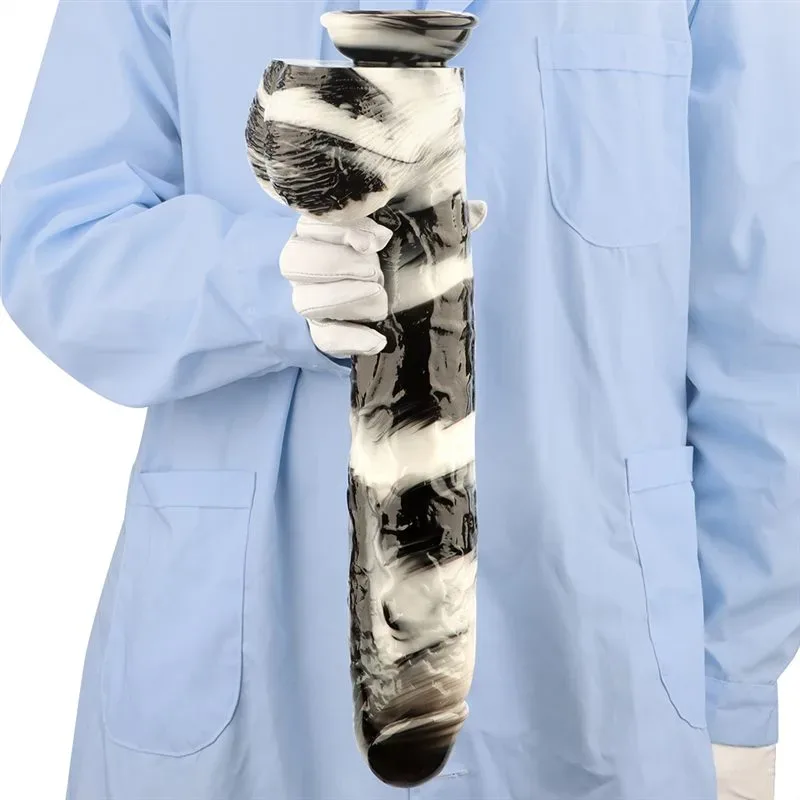 15.5 Inch Extra Long 2.5 Inch Thickness Massive Black-and-White PVC Dildo 9 15.5 Inch Extra Long 2.5 Inch Thickness Massive Black-and-White PVC Dildo 9