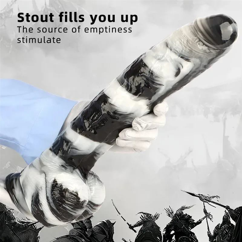 15.5 Inch Extra Long 2.5 Inch Thickness Massive Black-and-White PVC Dildo 4 15.5 Inch Extra Long 2.5 Inch Thickness Massive Black-and-White PVC Dildo 4