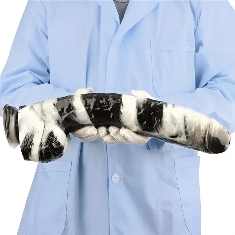 15.5 Inch Extra Long 2.5 Inch Thickness Massive Black-and-White PVC Dildo 8 15.5 Inch Extra Long 2.5 Inch Thickness Massive Black-and-White PVC Dildo 8