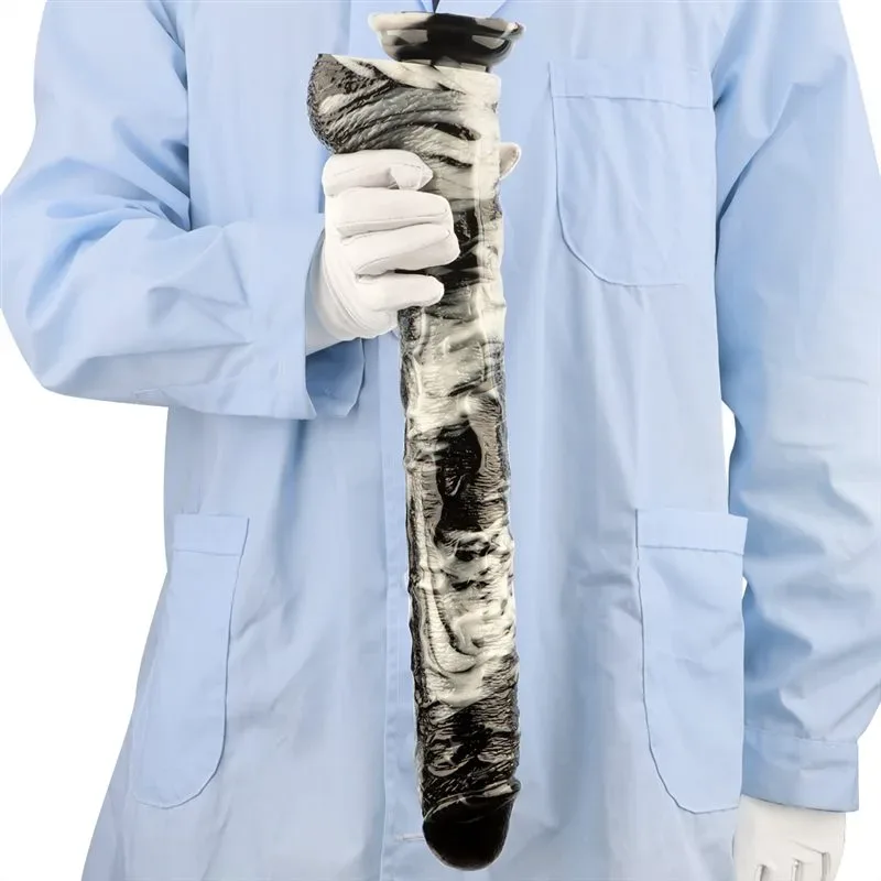 17 Inch Extra Long 2 Inch Wide Black-and-White PVC Realistic Dildo 9 17 Inch Extra Long 2 Inch Wide Black-and-White PVC Realistic Dildo 9