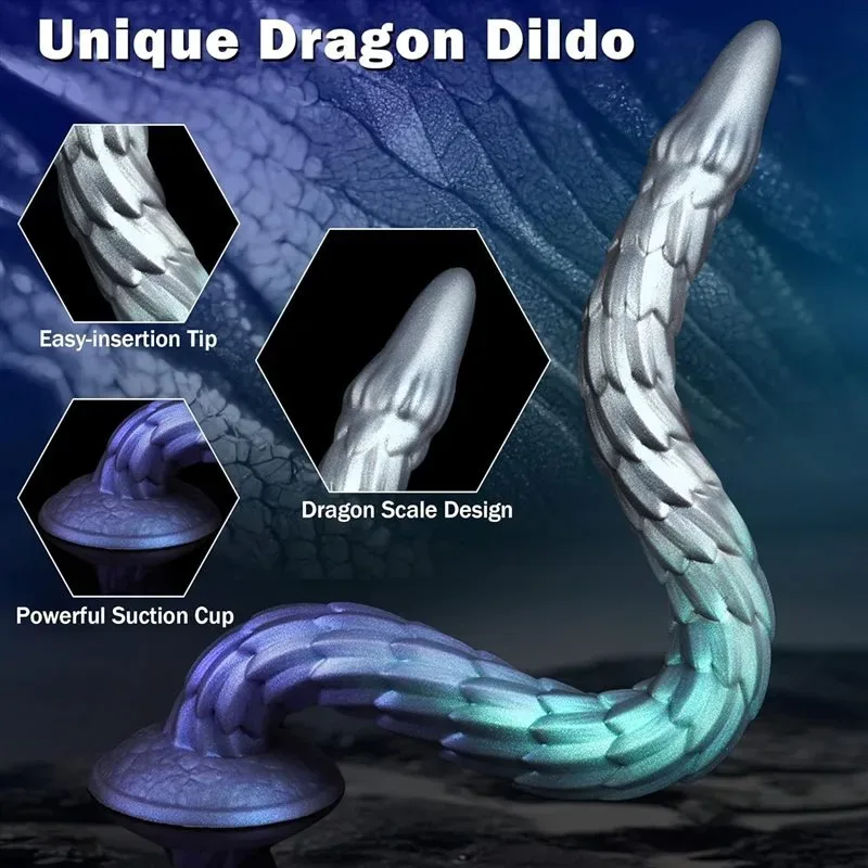 20 Inch Super Long Fantasy Dragon Dildo Flexible Anal Stretching Toy 3 20 Inch Super Long Fantasy Dragon Dildo Flexible Anal Stretching Toy 3