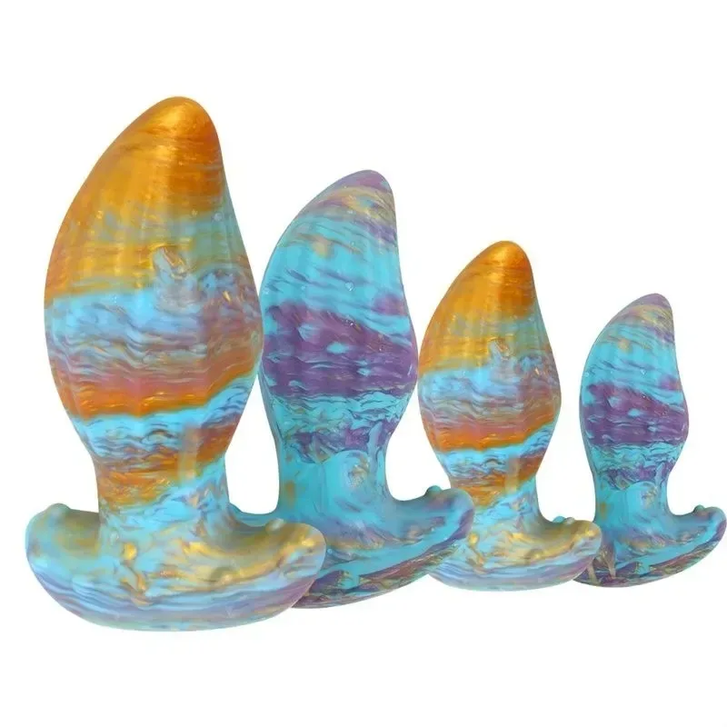 4.5/5.5/6.5/7.5 Inch Thick Platinum Silicone Colored Anal Plug - Image 1