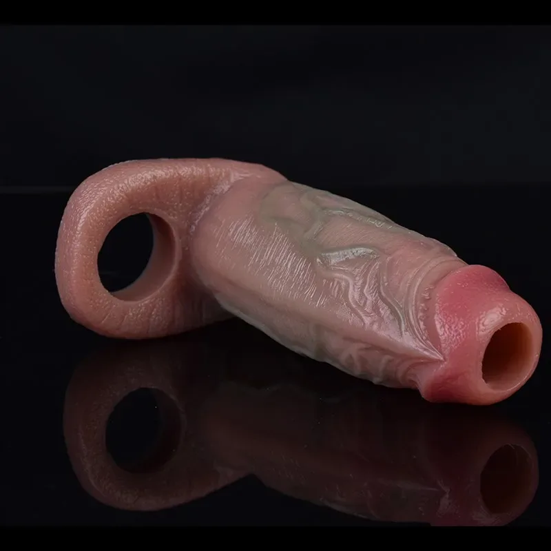 5.3 Inch Cock Extender Fat Textured Realistic Penis Sheath 7 5.3 Inch Cock Extender Fat Textured Realistic Penis Sheath 7