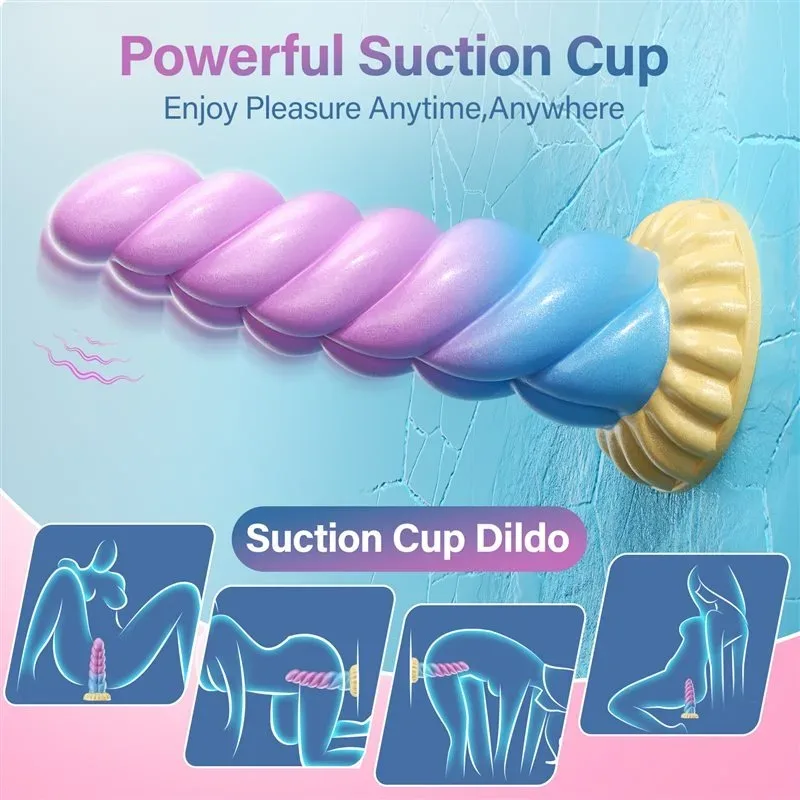 6.8 Inch Remote Control Short Unicorn Dildo Vibrator 5 6.8 Inch Remote Control Short Unicorn Dildo Vibrator 5