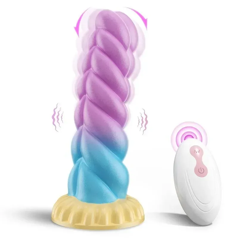 6.8 Inch Remote Control Short Unicorn Dildo Vibrator - Image 1