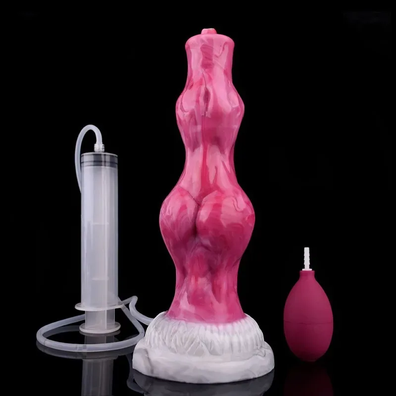 8 Inch Ejaculating Double Knot Dildos Squirting Sex Toy 2 8 Inch Ejaculating Double Knot Dildos Squirting Sex Toy 2
