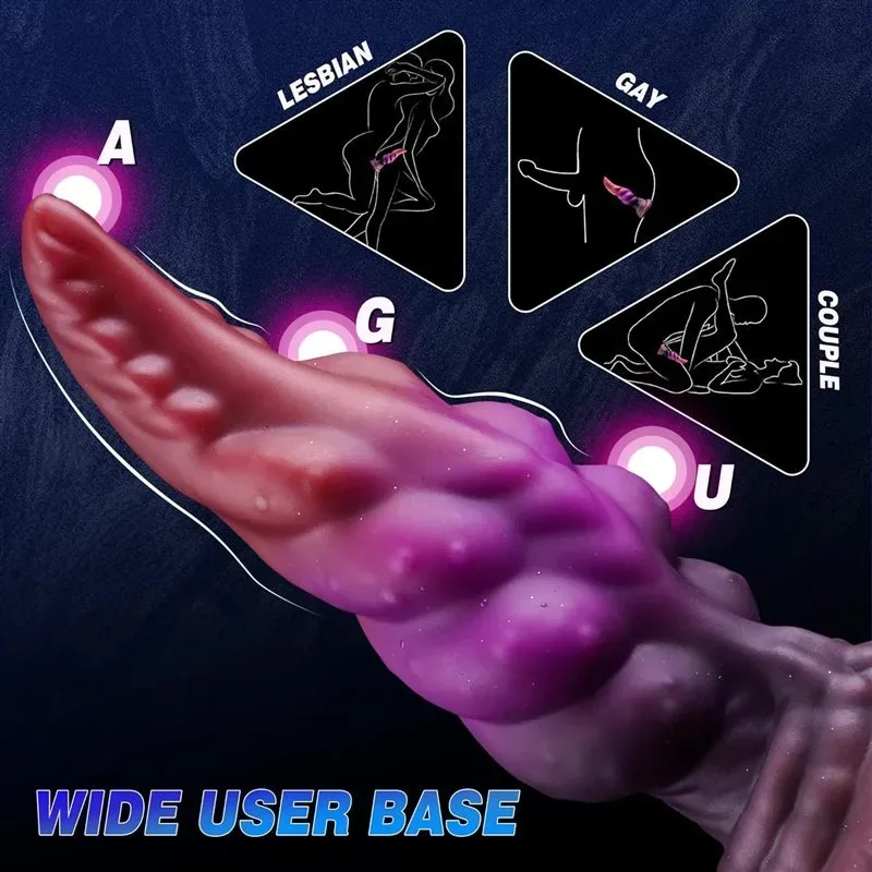 8 Inch Monster Tongue Dildo Exotic Vagina and Anus Stimulate Toy 5 8 Inch Monster Tongue Dildo Exotic Vagina and Anus Stimulate Toy 5