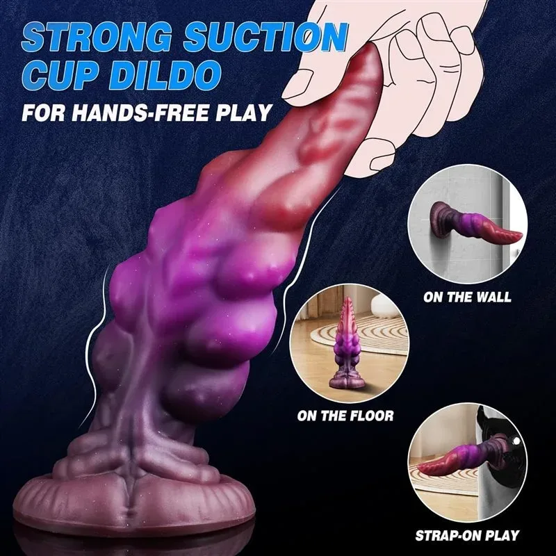 8 Inch Monster Tongue Dildo Exotic Vagina and Anus Stimulate Toy 6 8 Inch Monster Tongue Dildo Exotic Vagina and Anus Stimulate Toy 6